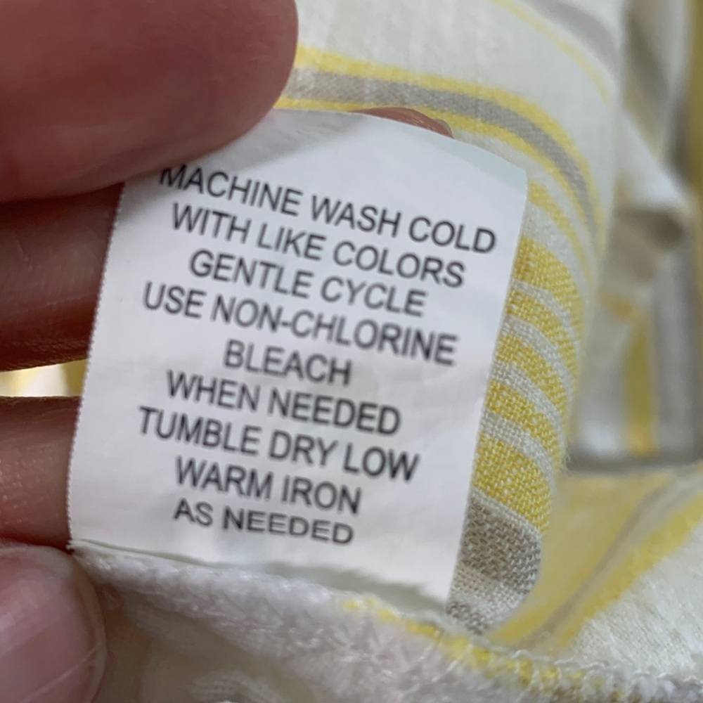 Blue Island yellow striped coverup dress size medium - Picture 7 of 9
